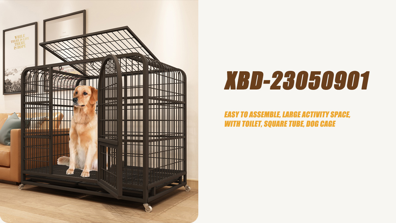 Best Quality Easy to assemble, large activity space, with toilet, square tube, dog cage Factory
