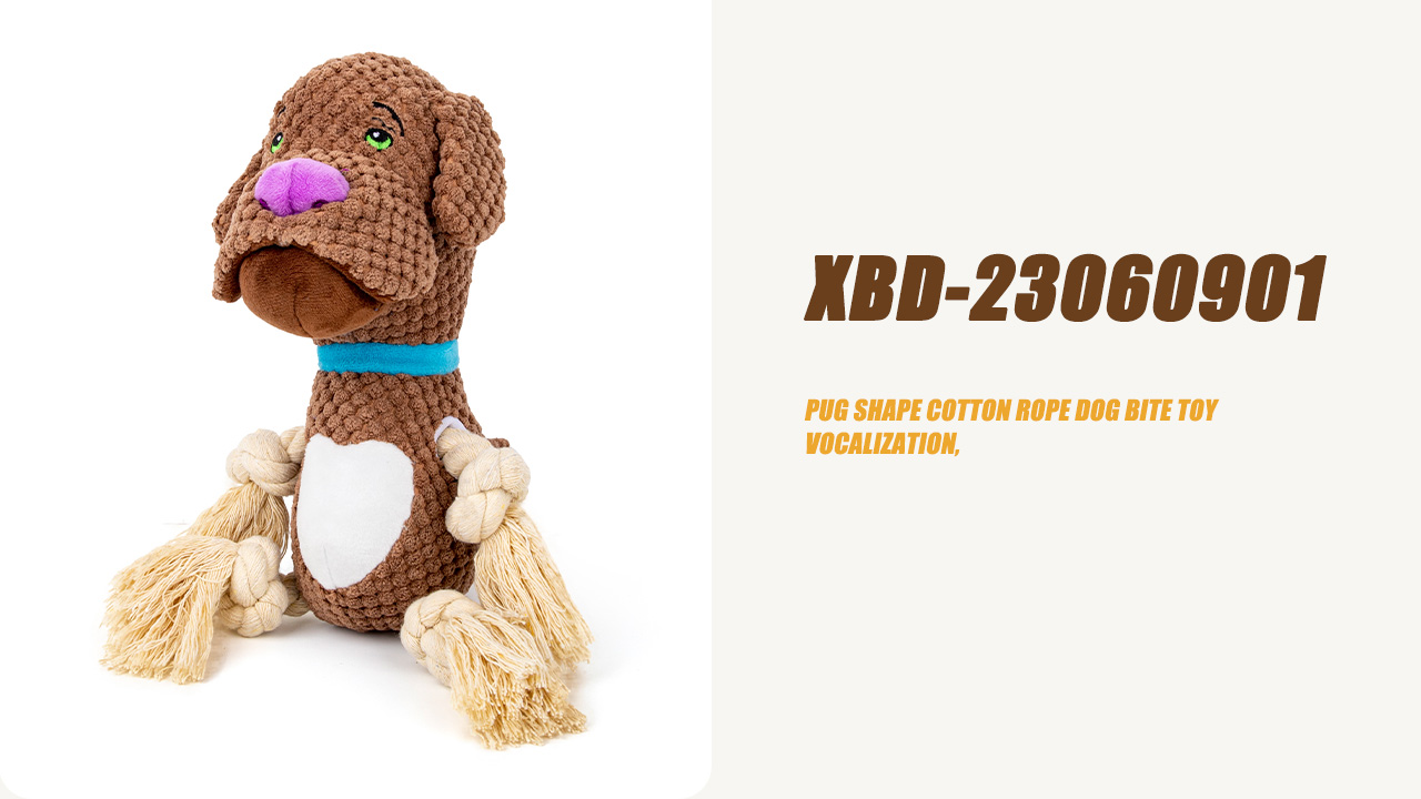 Best Pug shape cotton rope dog bite vocalization toy Factory Price - Little Guy