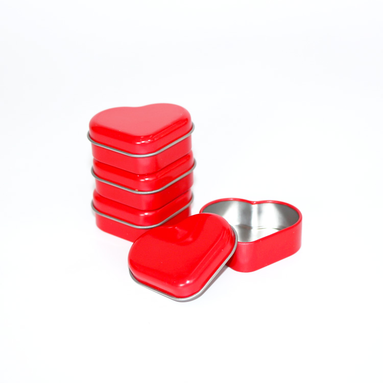 Small size heart shape solid perfume tin box – Color Can