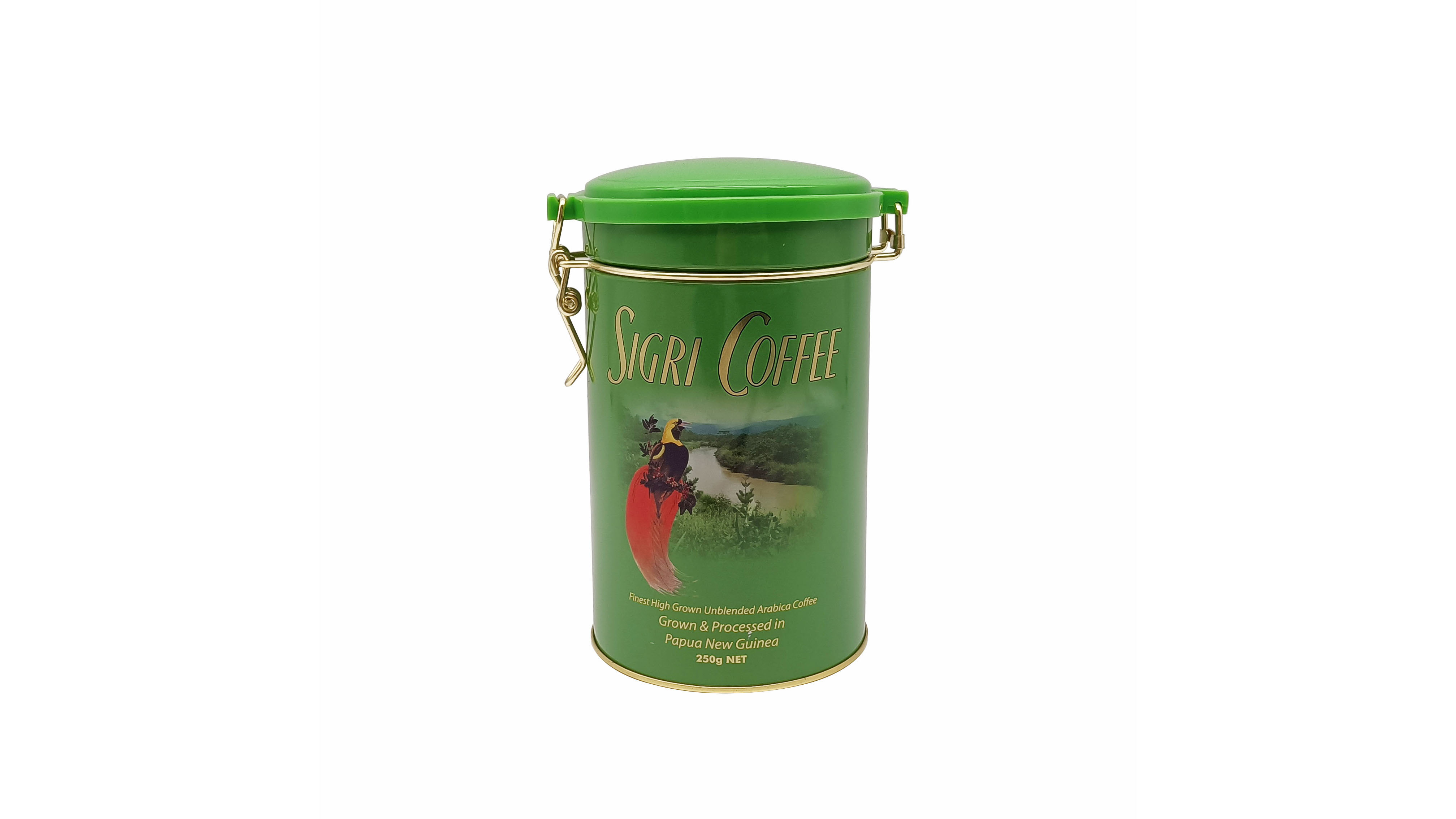 Air-tight round coffee tin box with plastic lid | Color Can
