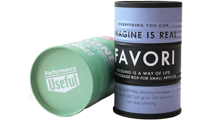 Fashion Customized Design Round Storage Container Matte Finish Tin Box Factory-Color Can