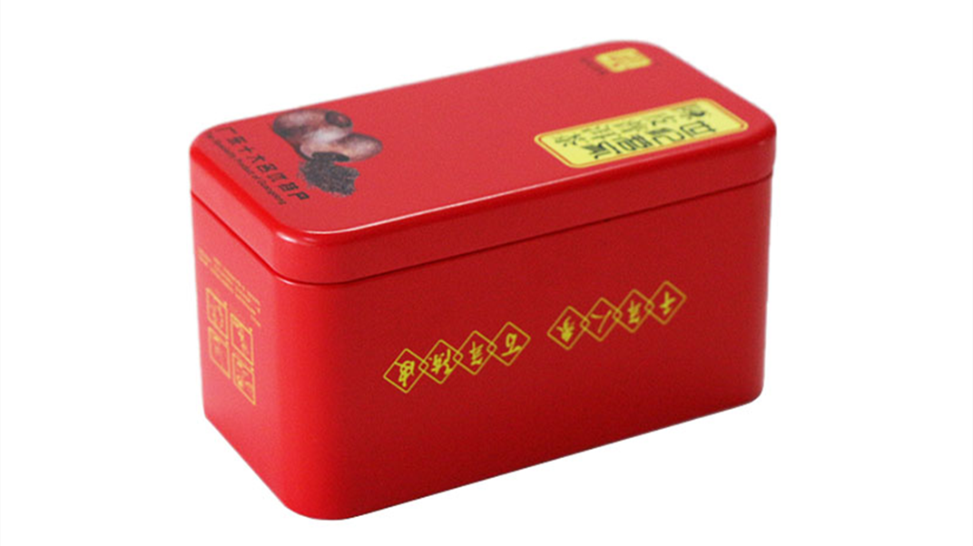 Air Tight Food Grade Tinplate Rectangular Tea Container Tin Metal Box