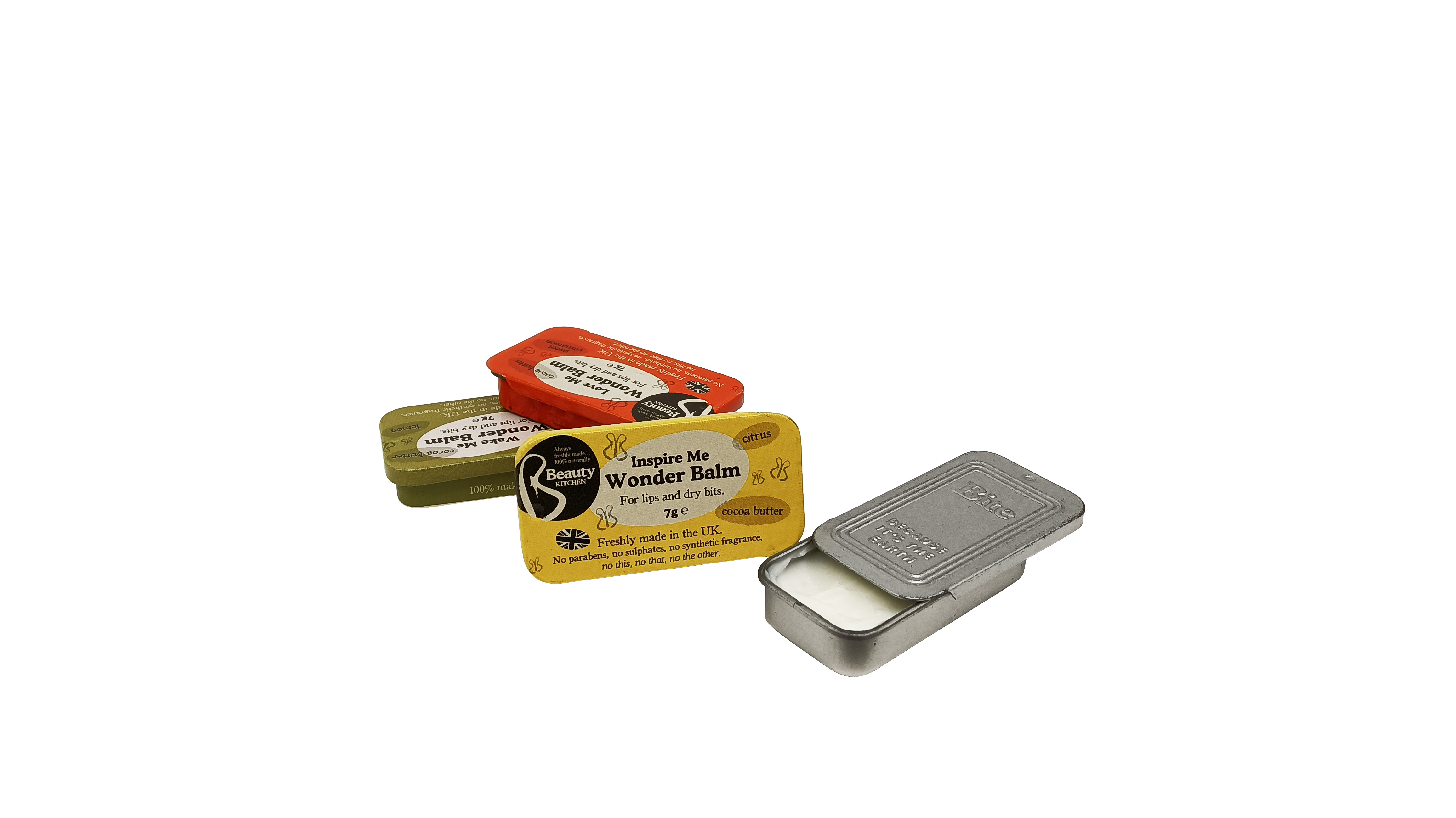 Empty rectangular slide top tin containers for lip balm Color Can