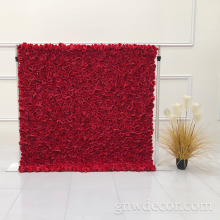 GNW W9-1 2022 New Red Product Factory Handmade Artificial Silk Background Decoration Arrangement Flower Wall