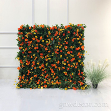 GNW W11-12 8ft X 8ft Decor Artificial Customized Decorative Factory Art Green Floral Wholesale Flower Wall Backdrop