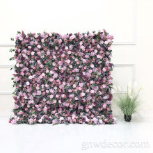 GNW W12-3 Customized Decorative Factory Handmade Artificial Rose Flower Wedding Background Wall Flowerwall Decals