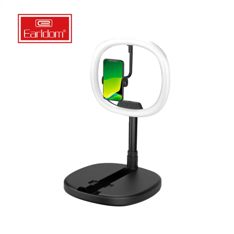Ring Light Vicloon 10 LED Avec Trépied Et Perche Selfie – 3 Modes D'éclairage (blanc/chaud)