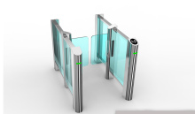 Finger Print Reader Entrance Control Sliding Barrier Automated Entrance Gym Membership Turnstile