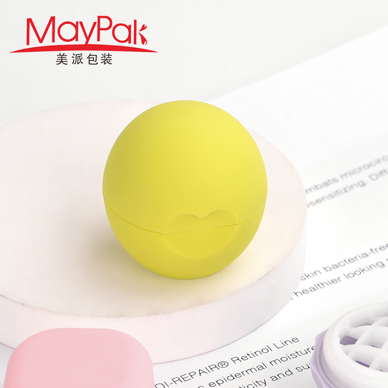 OEM Empty 7g Round Ball Shape Lip Balm Packaging Lip Balm Ball Container Maypak Maypak