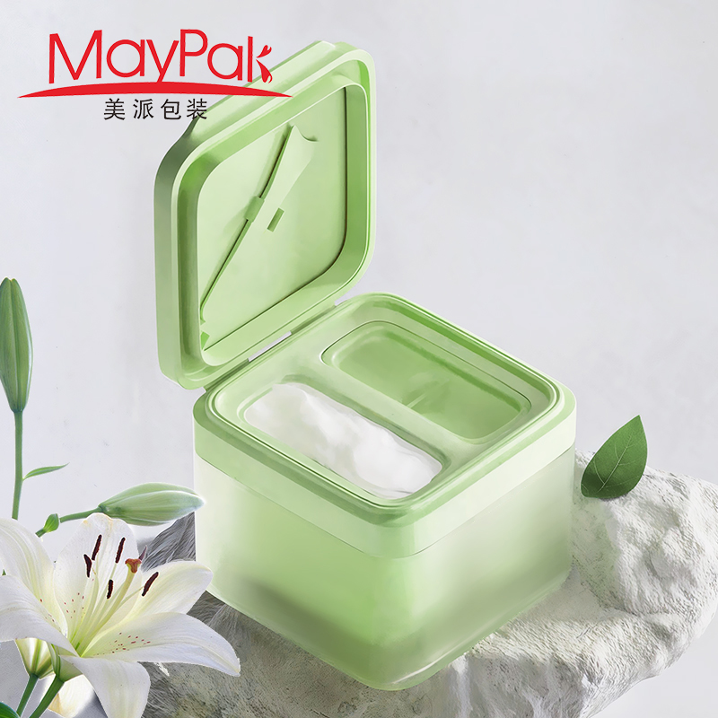 Pot De Crème Pour Le Visage En Verre Avec Intérieur Remplaçable