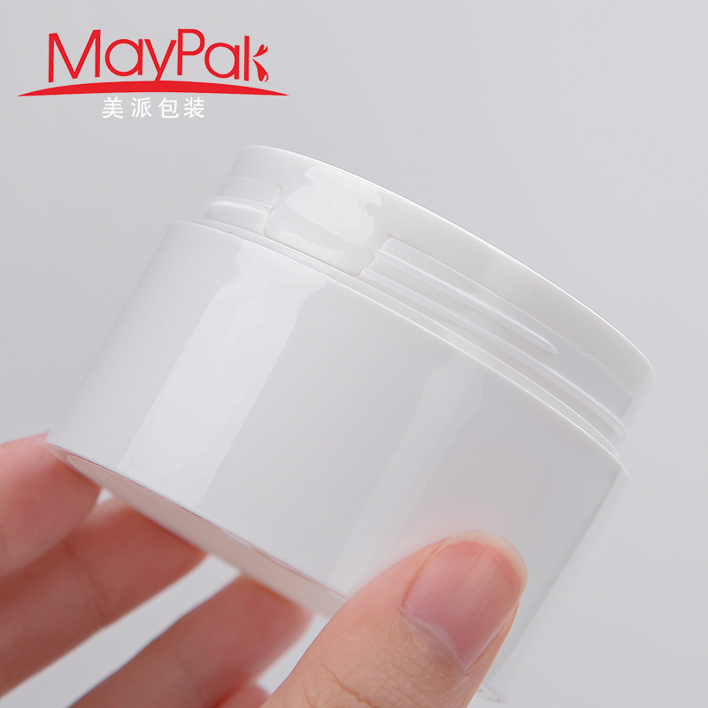 化粧品用蓋付き50g 100g 200g空の二重壁詰め替え式フェイスクリームPP