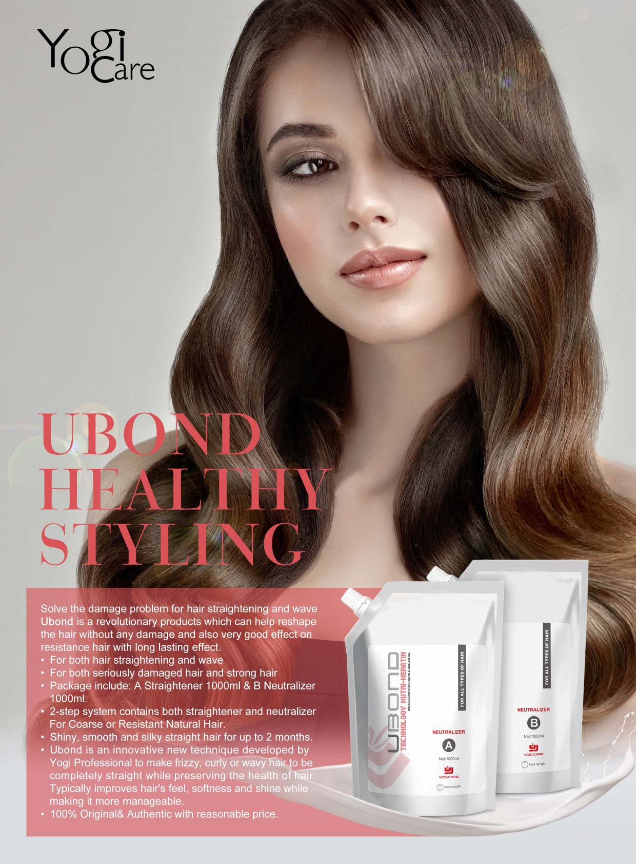 Yogi Care U-Bond For Healthy Hair 1000ML System Professional Anti Wrinkle Against Frizz manufacturers From China