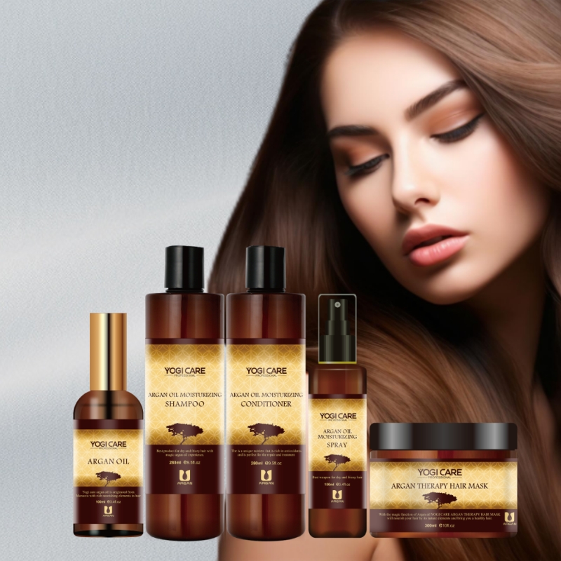 Own brand argan oil shampoo & conditioner set nourishing organic hair care set-YOGI CARE