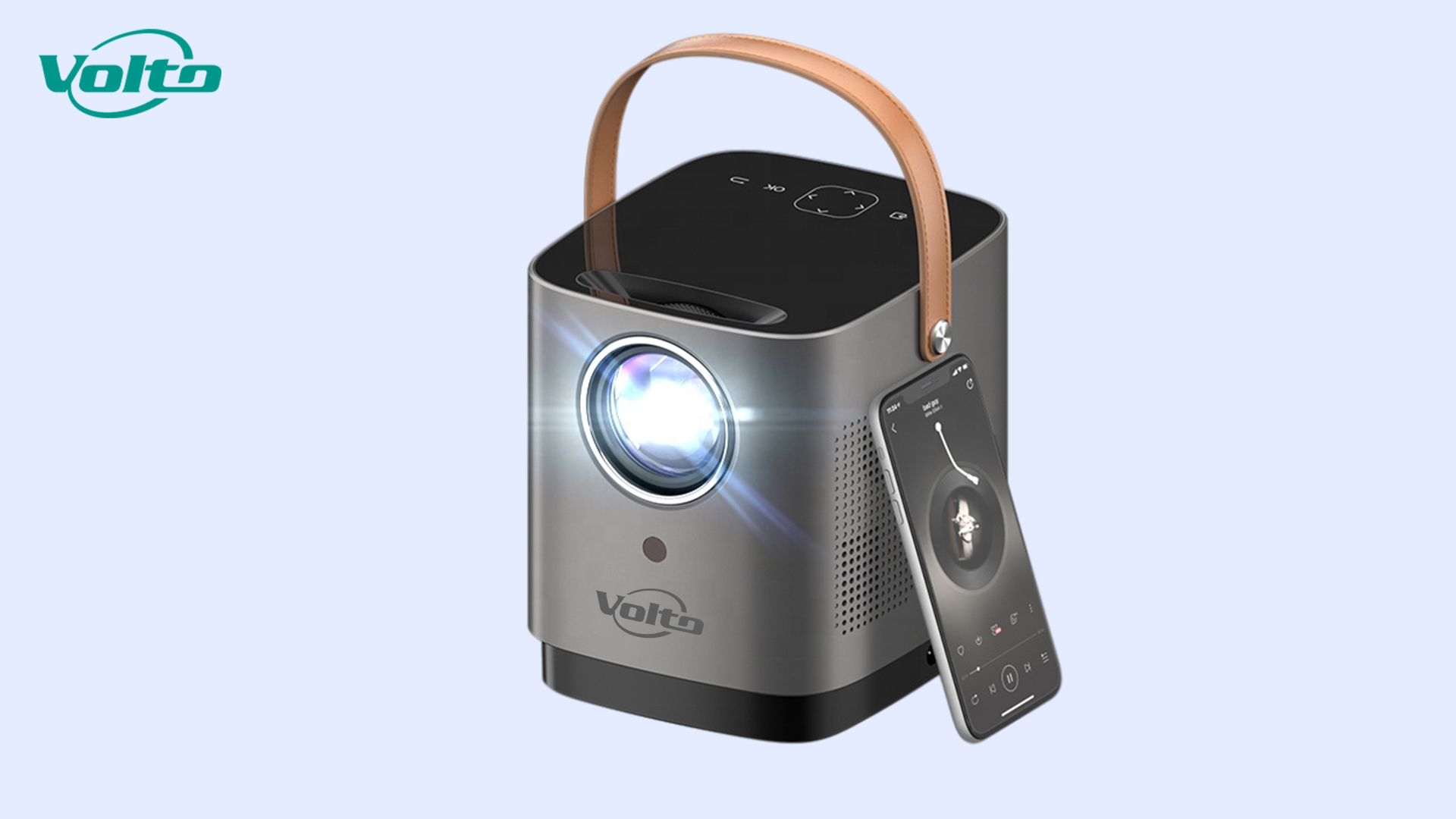VIDEO PROJECTOR 本体 リモコン付き Volto Projector - Portable Video Projector for Home 200 inch