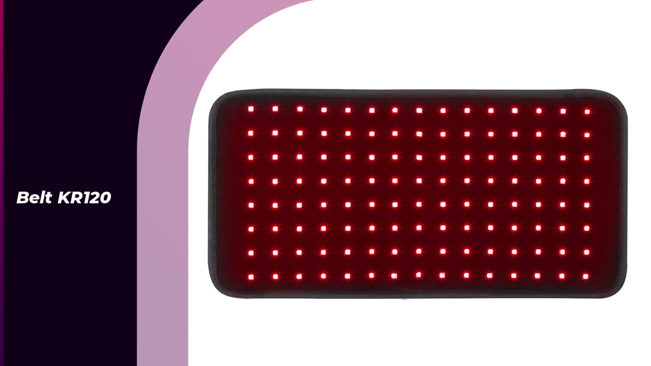 Pad indossabile rosso per terapia della luce nel vicino infrarosso