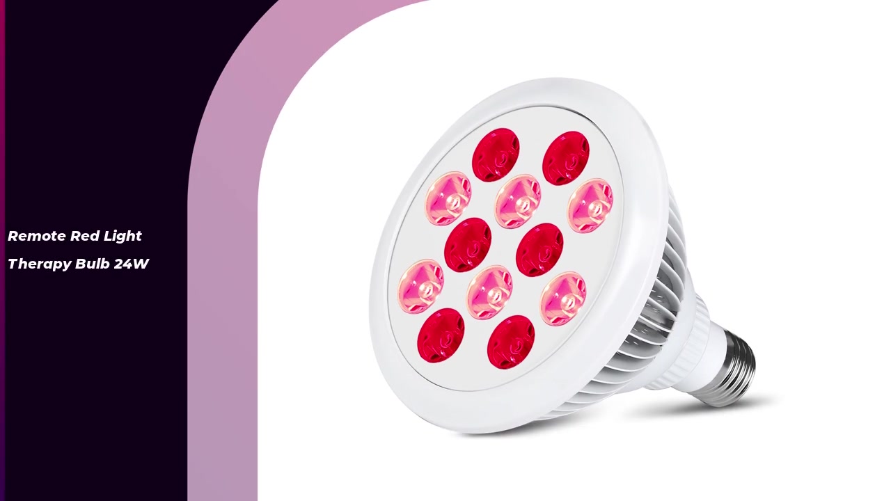 Remote Red Light Therapy Bulb 24W