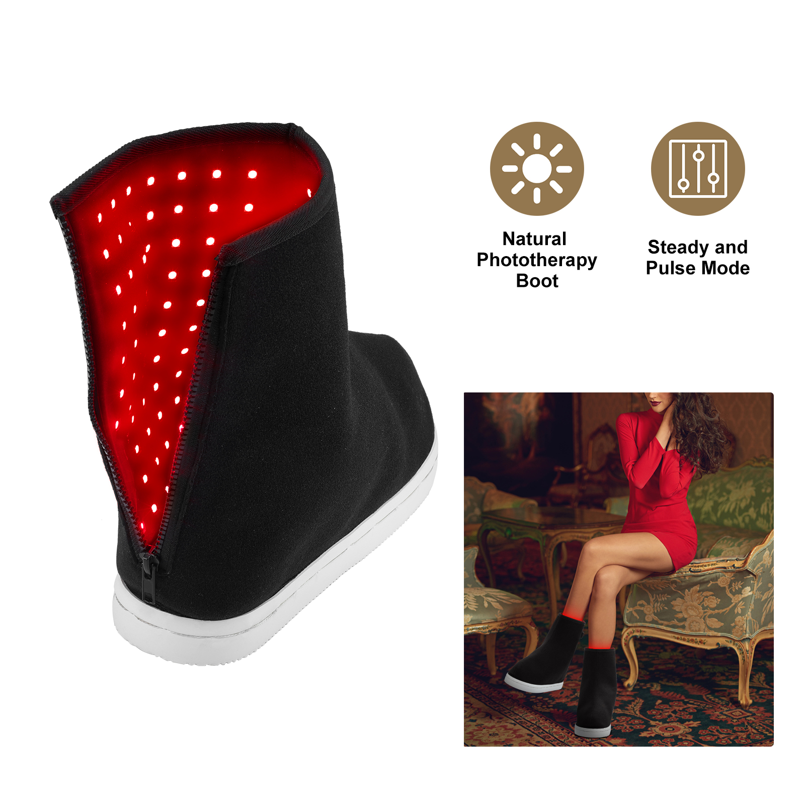 Quality New Arrival Red Light Therapy Wrap Boot For Feet Toes Care