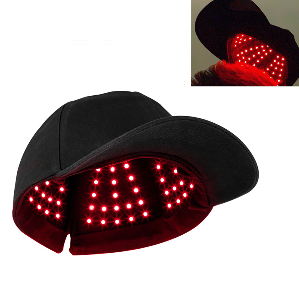 قبعة العلاج بالضوء الأحمر من Kinreen مع وظيفة النبض والمؤقت للعناية بالصداع والمساعدة في إعادة نمو الشعر