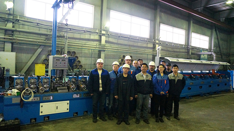 Case 1 Newly designed 1.6mm FCW straight production line to Russia