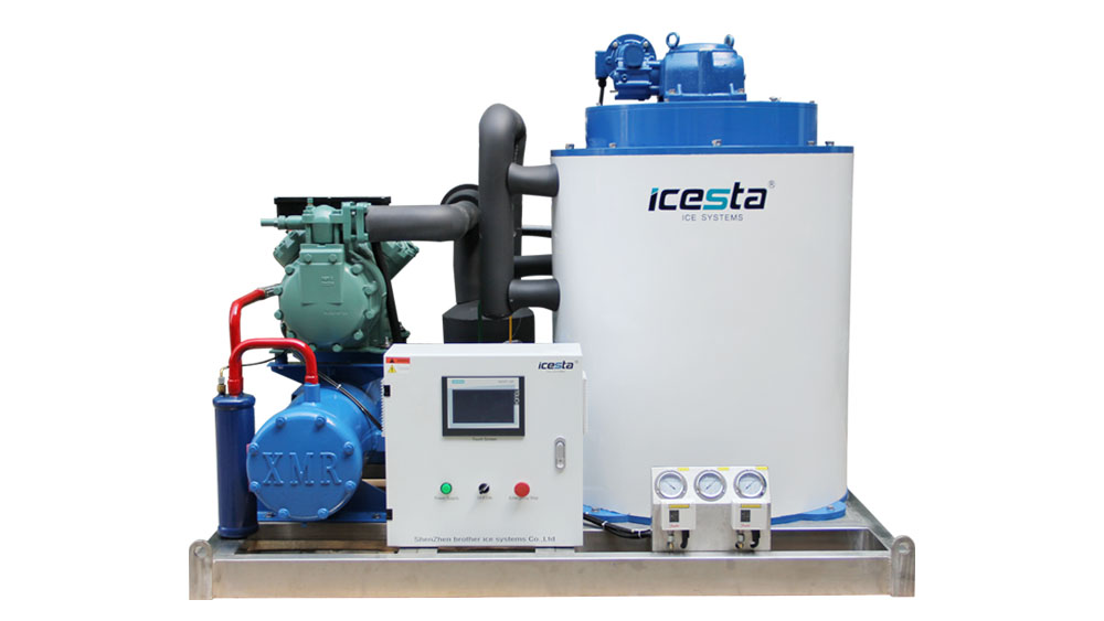 Customized Icesta Industrial flake ice maker machine 3t to 5 tons