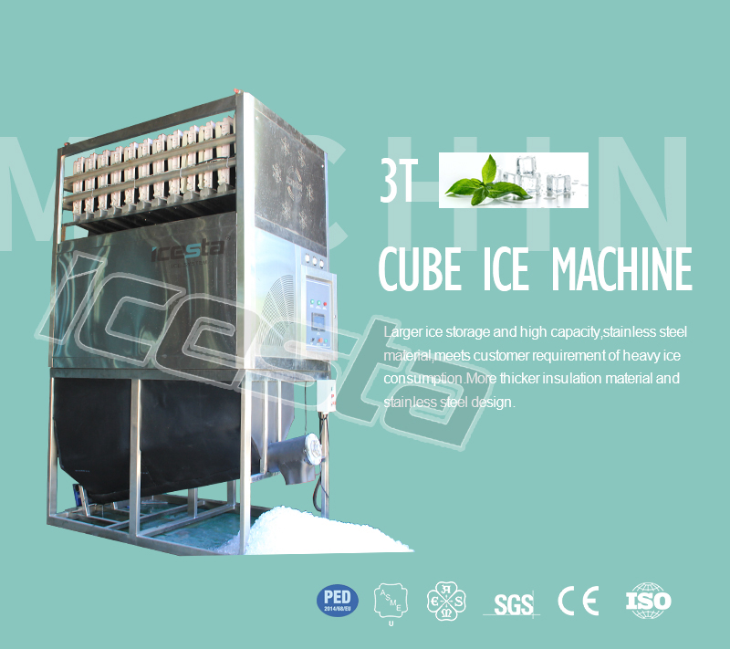 High Quality Icesta Commercial Industrial 3 5 10 ton ice cube making