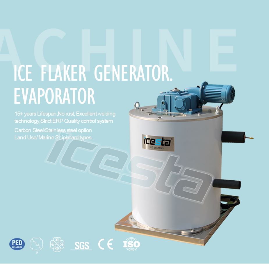 ICESTA Flake Ice Machine Evaporator of High Productivity Energysaving