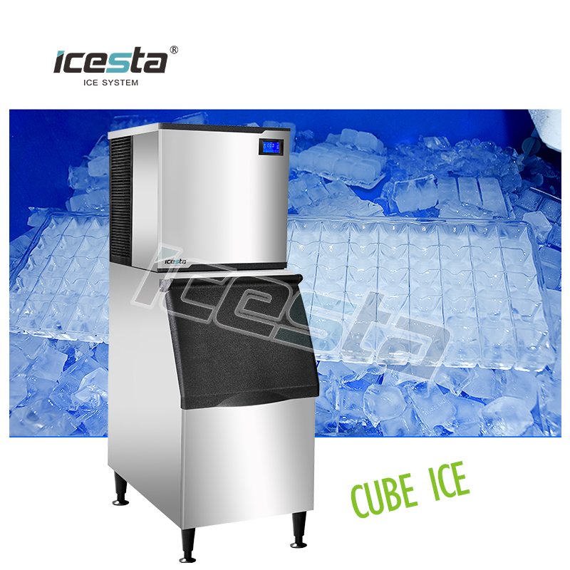 Cube ice machine Automatic small 700kg Per Day Crystal Clean cube ice