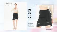 Design Skirt Hot Sale Women Unique Zip Detail Denim Jeans