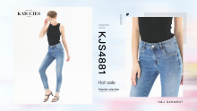 2022 New Fashion Fast Lead Time Classic Cycling Jeans Ladies Pants