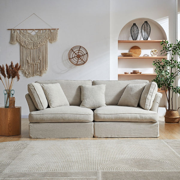 Customized 2 CUSHION FABRIC SOFA COUCH FOR LIVING ROOM manufacturers