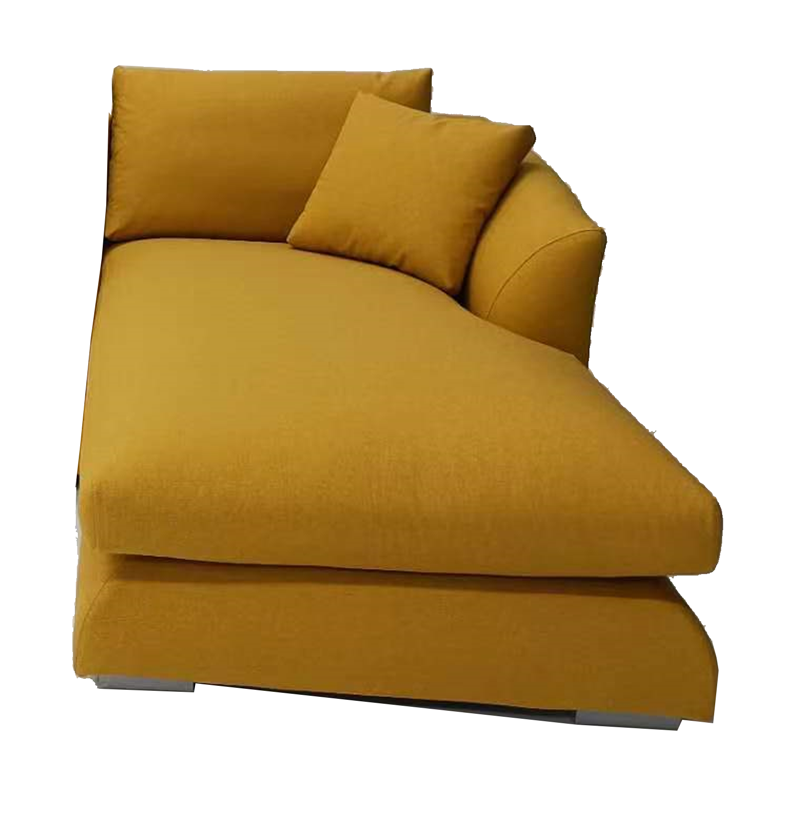 Customized L Shaped corner sectional linen fabric sofa couch in Ginger