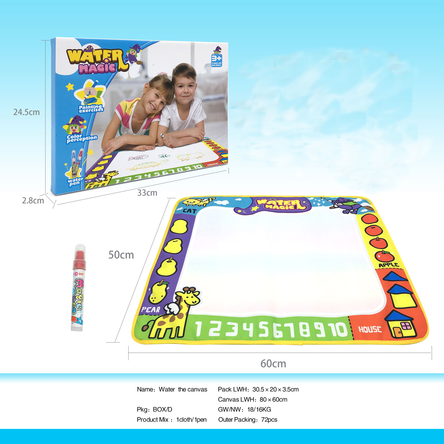 Best Magic Doodle Water Drawing Mat Early Education Toys / OEM-Lieferant