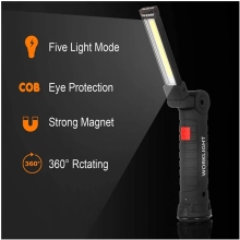 Best USB Rechargeable Flashlight Magnetic 5 Modes COB Led Work Light Waterproof Torch for Car Repair Company - Soundplus