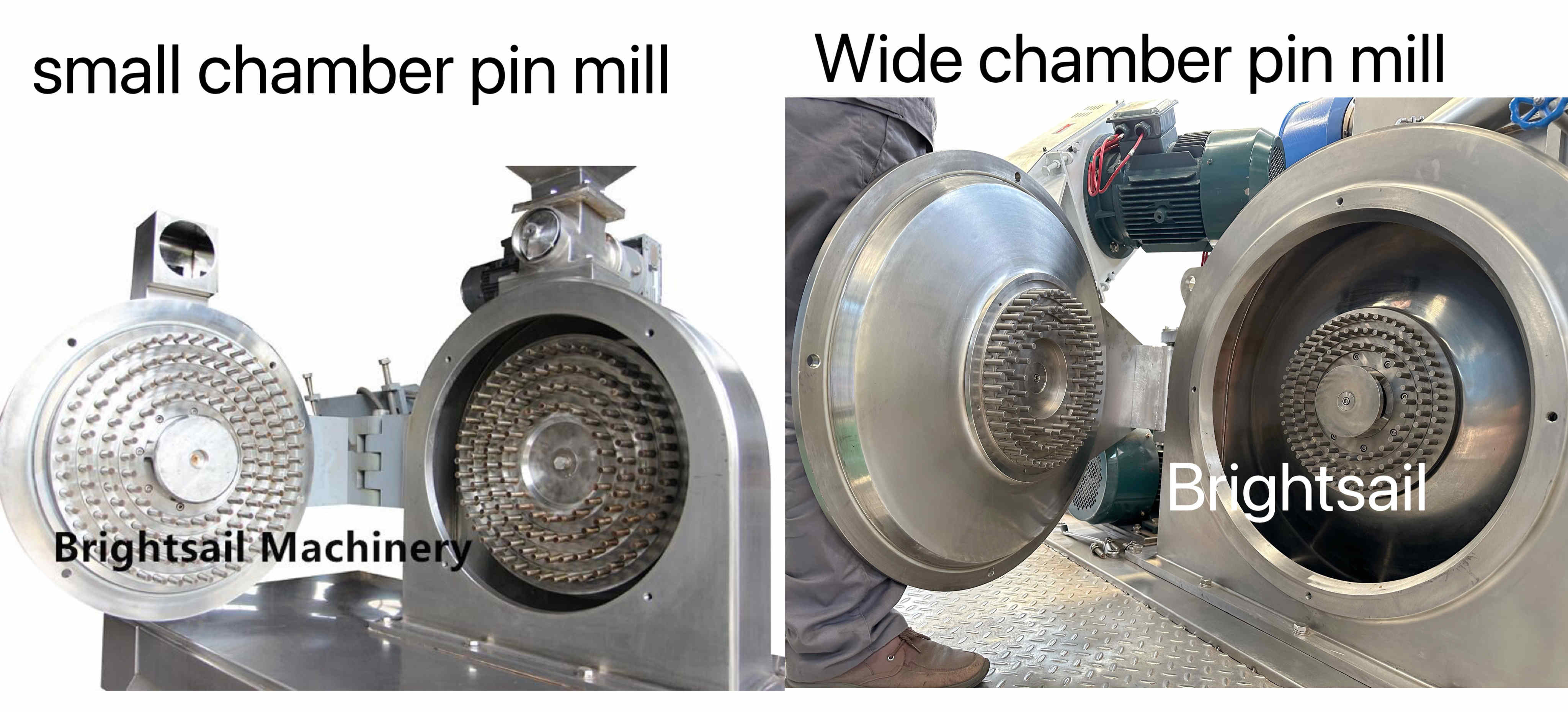 wide chamber pin mill