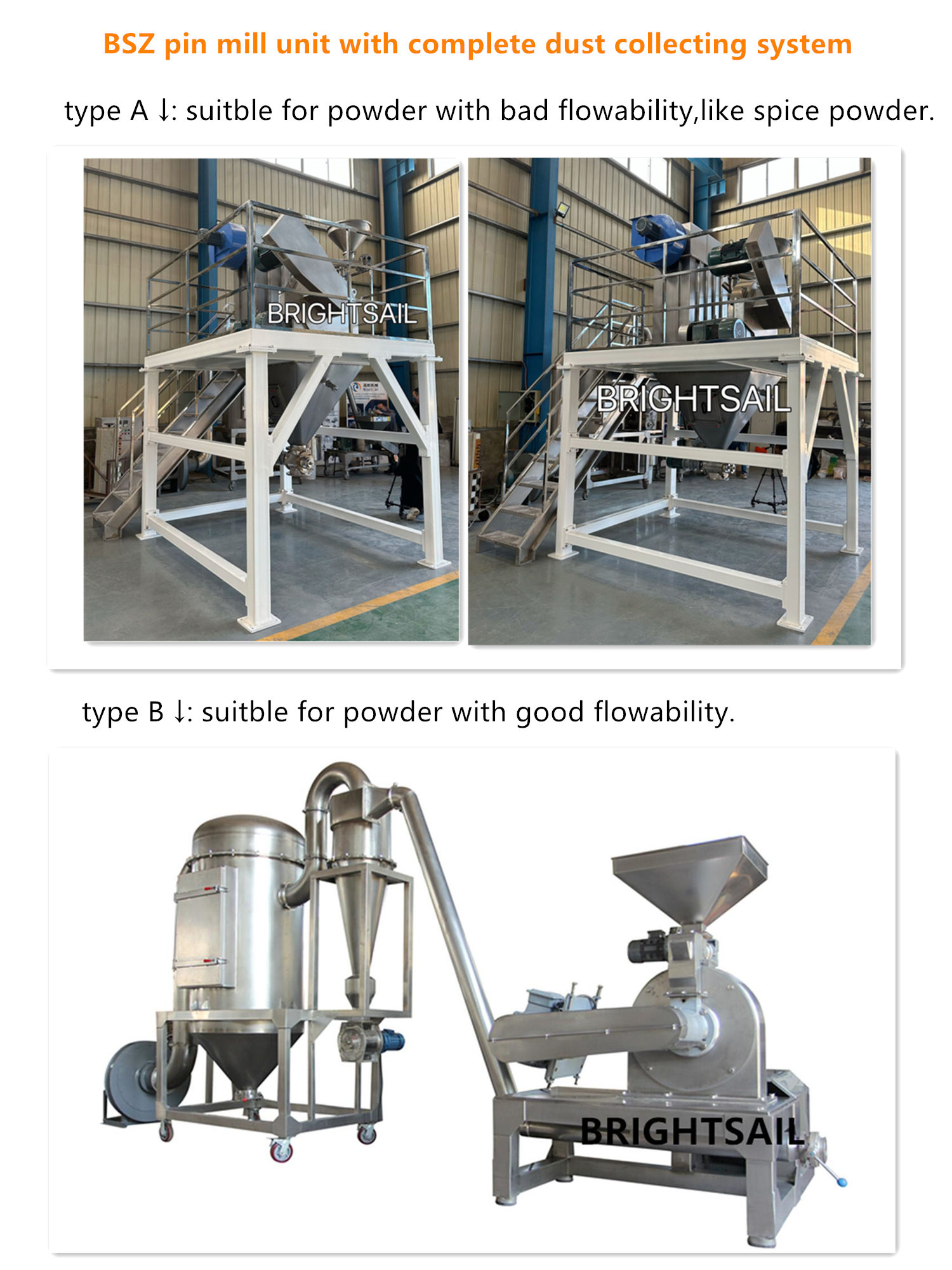 Nutmeg wide chamber pin mill