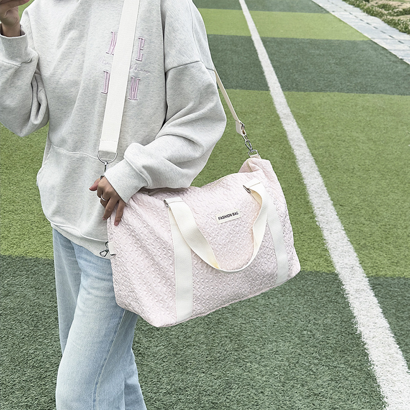 Leisure solid color nylon portable fitness gym bag | Huafang Bags
