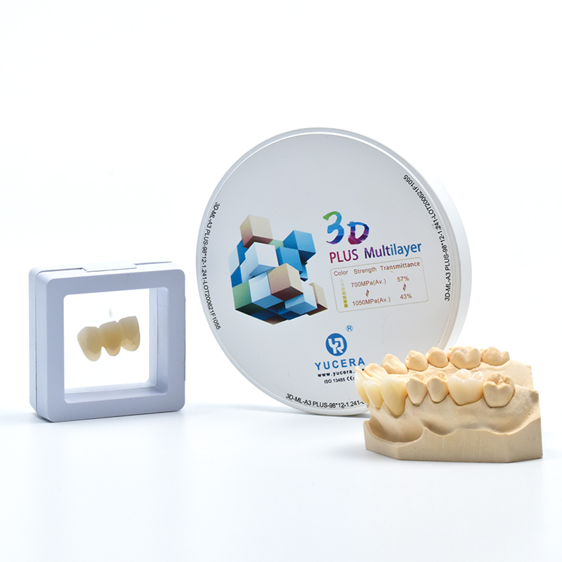 Yucera zirconia dental oxide 3D Plus multilayer dental zirconia block