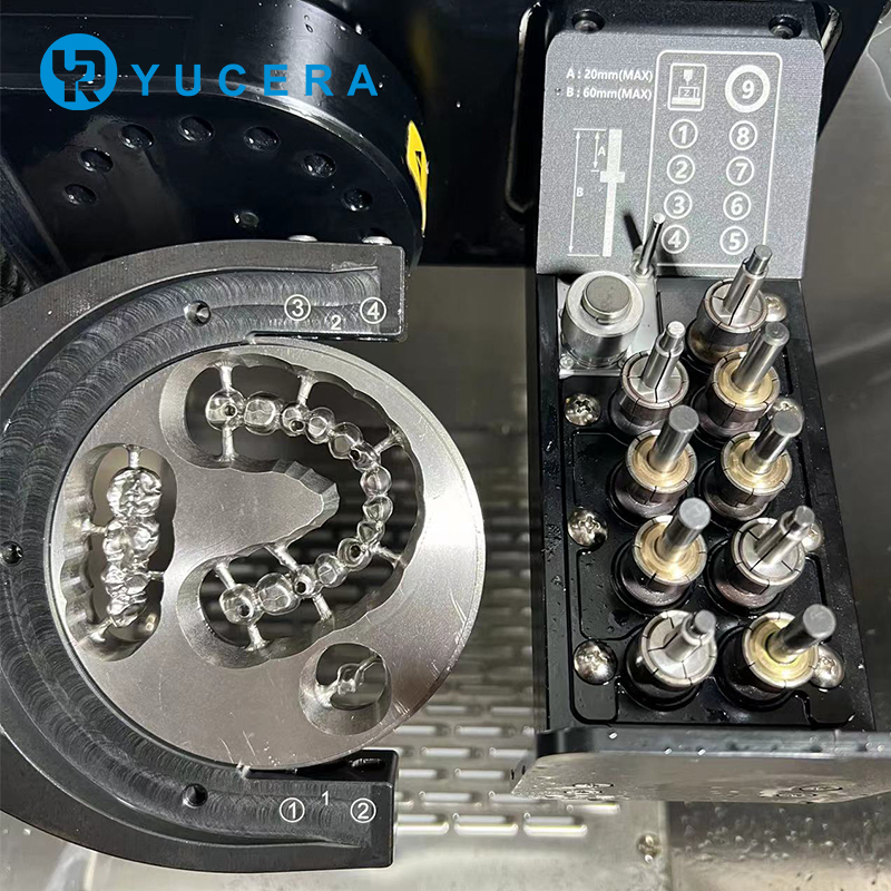 YUCERA Dental Milling Machine CNC CAD CAM Material GSL5T Implant
