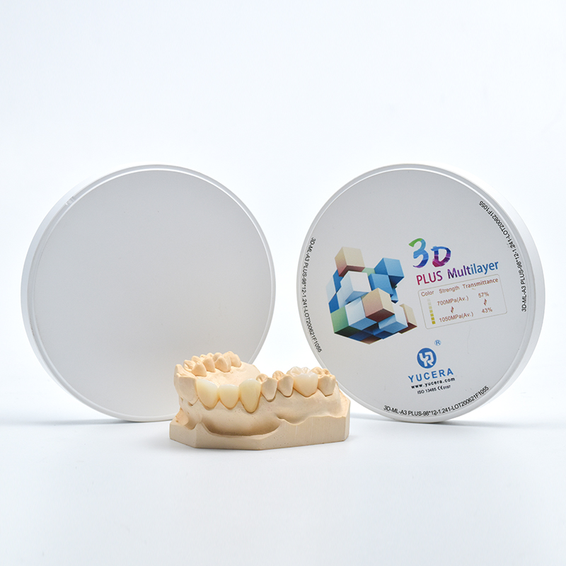 Yucera zirconia dental oxide 3D Plus multilayer dental zirconia block