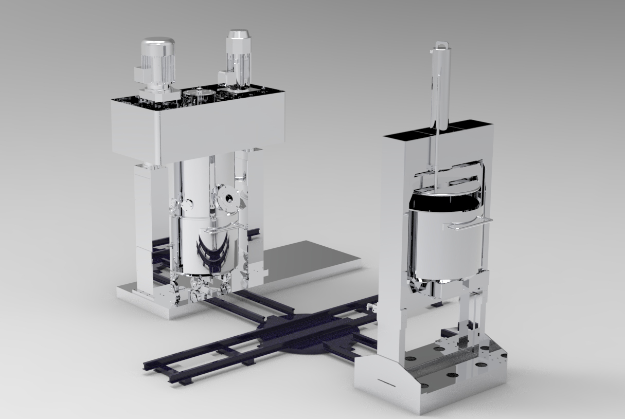 Dual shaft mixer