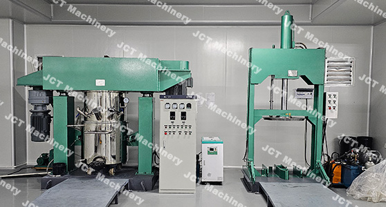planetary mixer with press machine