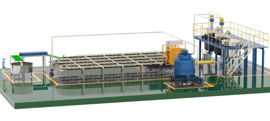 خط إنتاج الغراء الساخن hot melt glue production line