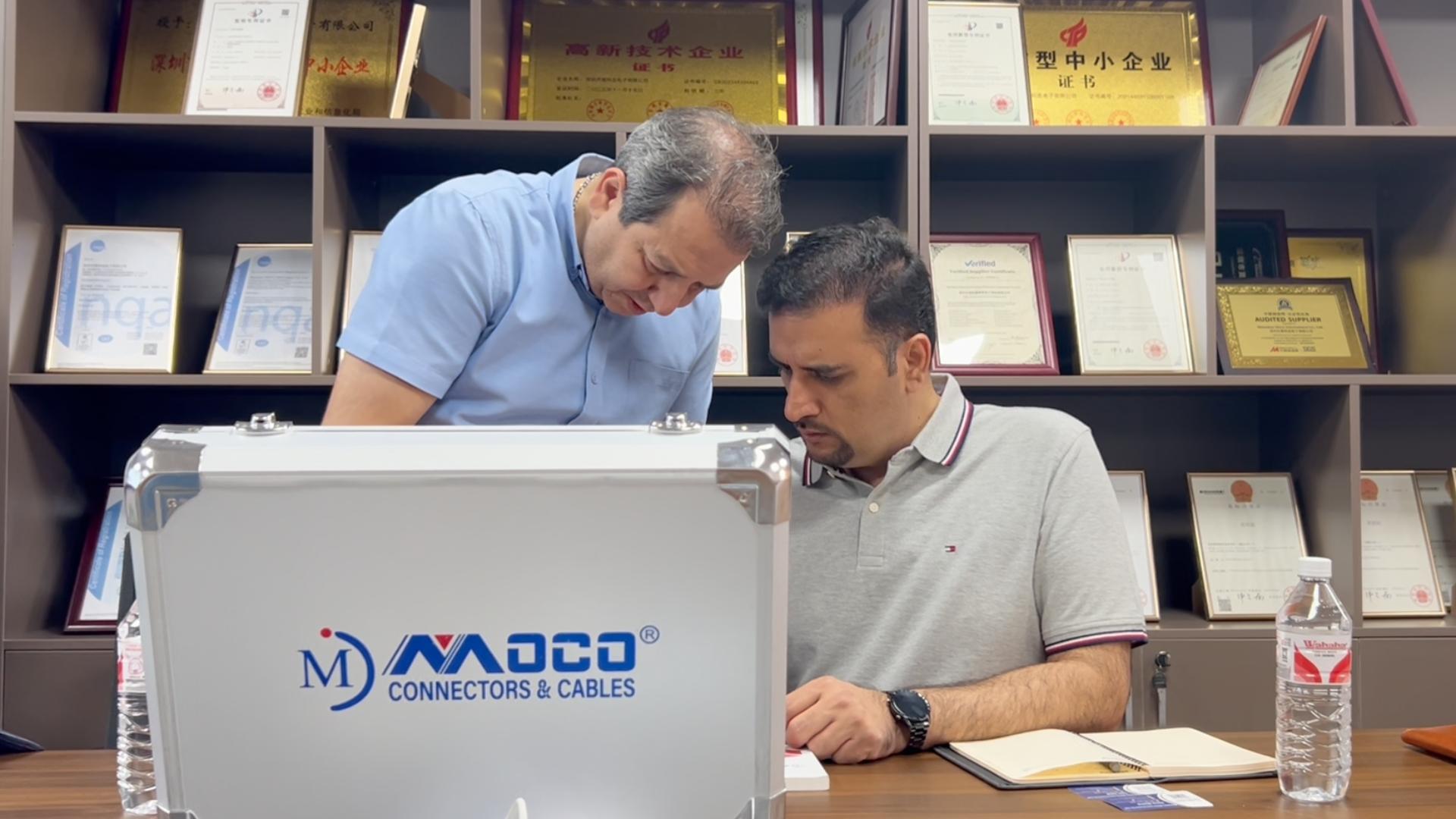 China Iranian Client Visits MOCO Shenzhen Factory for Customized Military Connectors manufacturers - MOCO connectors