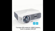 WiFi Projector 4800 Lumen Led Video Projector 1080p 4K Home Cinema WiFi Zooming mobile phone projectors