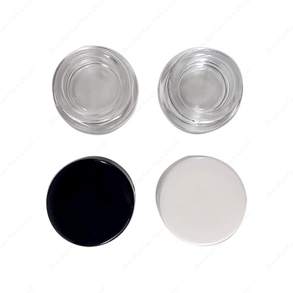 1g Container Custom Small Glass Child Resistant Black/White Concentrate Container ...