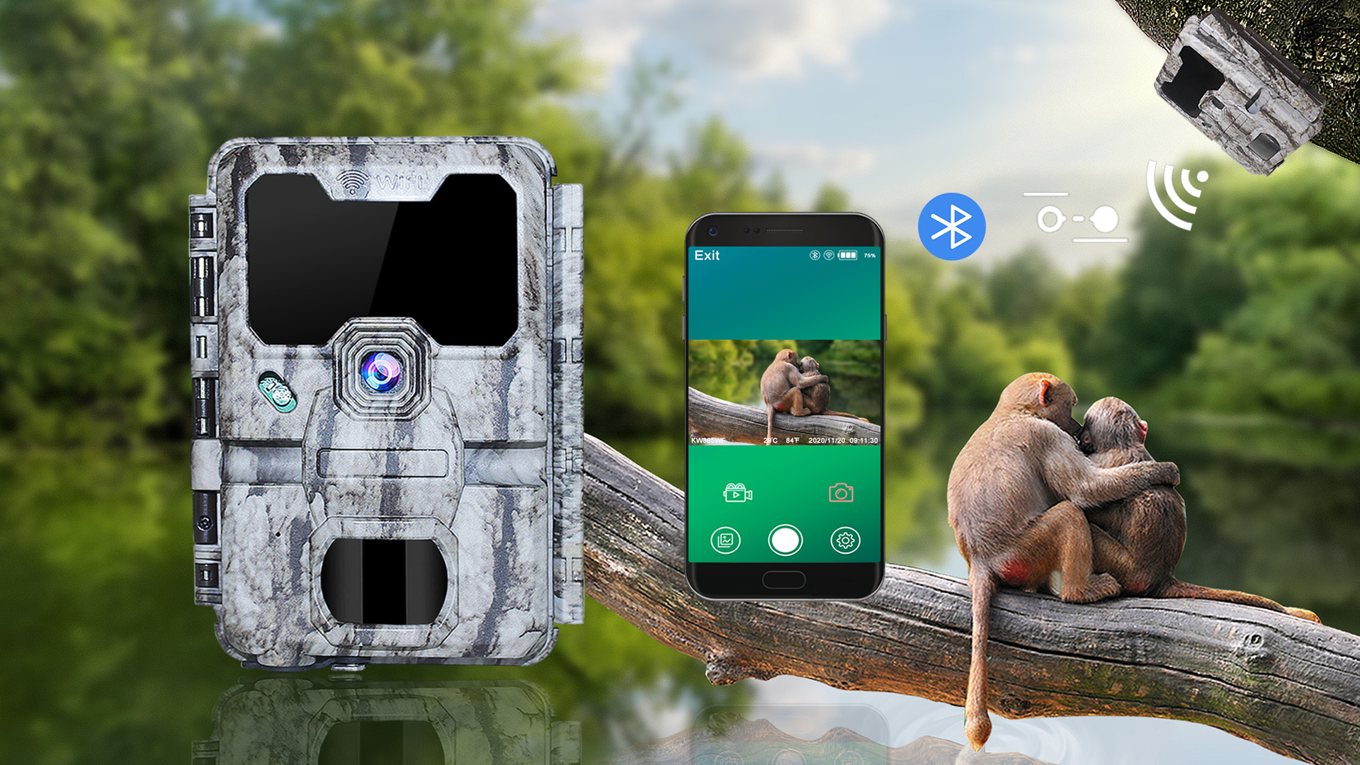 Outdoor 1080P 30MP 940nm no glow WIFI wild game trail hunting camera