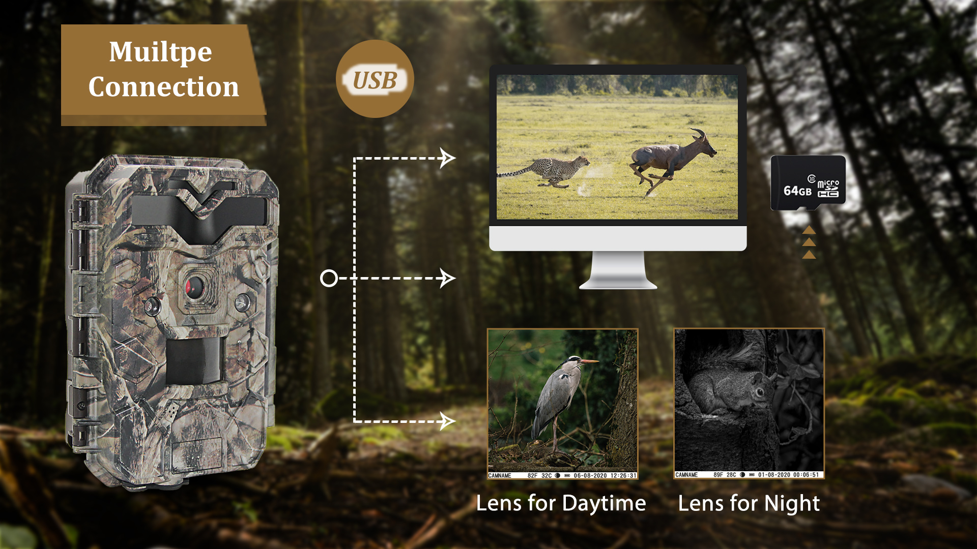 Keepguard high-end HD trail camera for wildlife monitoring