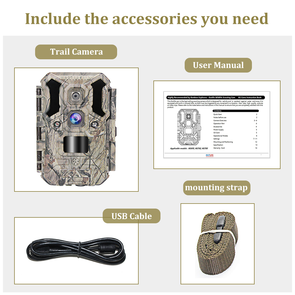 KeepGuard KG695 low-glow Dual Lens Trail camera
