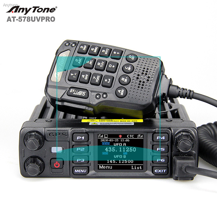 Multiband Cellular Radios Anytone 578UV PRO: Dual Band DMR Mobile Radio with GPS, VHF UHF ...