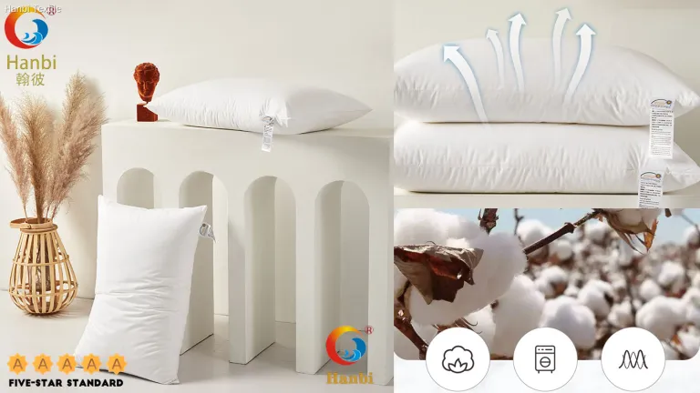 Almohadas de hotel personalizadas a la venta mejor proveedor Fabricante Textiles Hanbi